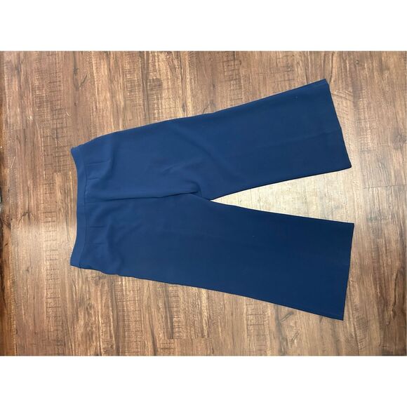 St. John Navy Blue Wide-Leg Dress Pants, Sz 12, MSRP $398 - Picture 6 of 6